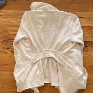 Free People Ivory Sweatshirt Jacket